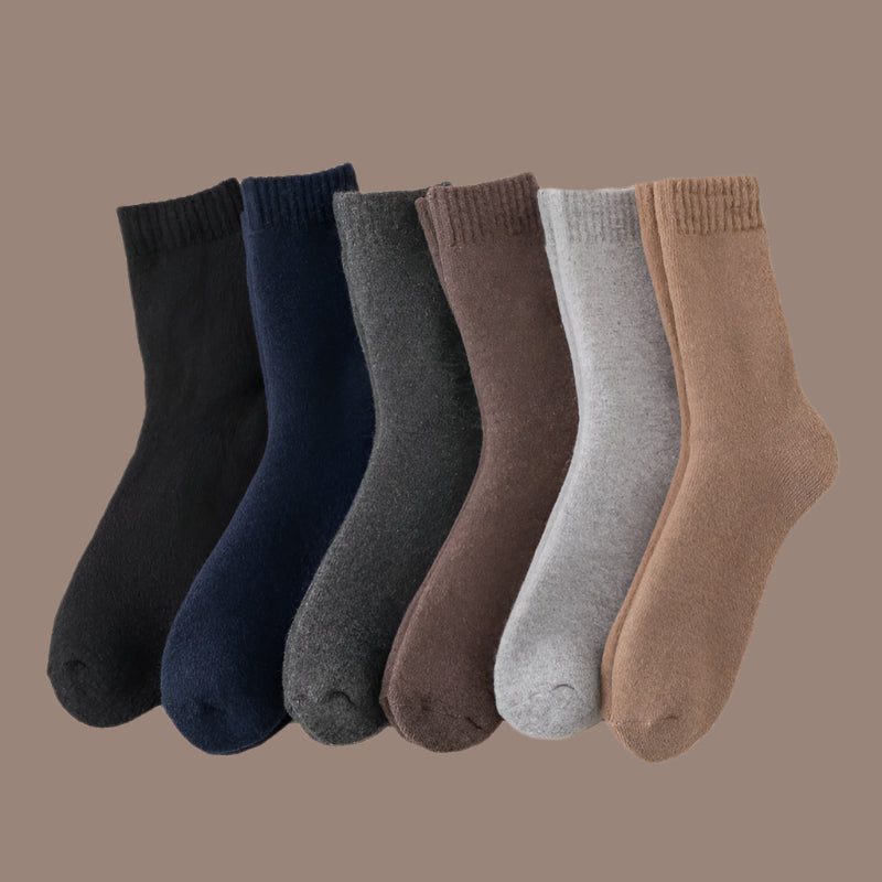 Men's Fleece-Lined Wool Socks – Winter Warmth Infinite Avenue