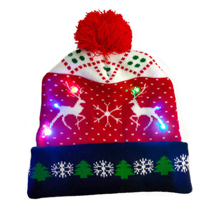 LED Christmas Beanie – Light-Up Knitted Hat Gift for Kids and Adults Infinite Avenue