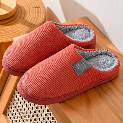 Home Indoor Wear-resistant Non Slip Cotton Slippers Calibration Orange Infinite Avenue