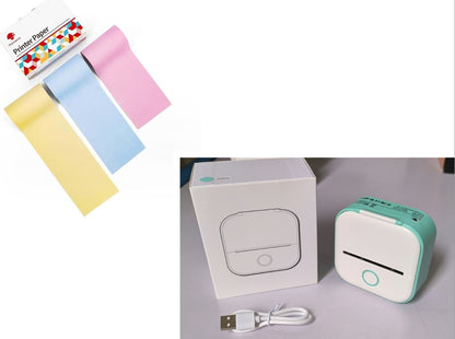 Portable Mini Thermal Label & Photo Printer – Bluetooth Compatible Green setB USB Infinite Avenue