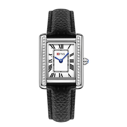 Retro Diamond Inlaid High-end Women's Quartz Watch Couple Black Womens style Infinite Avenue