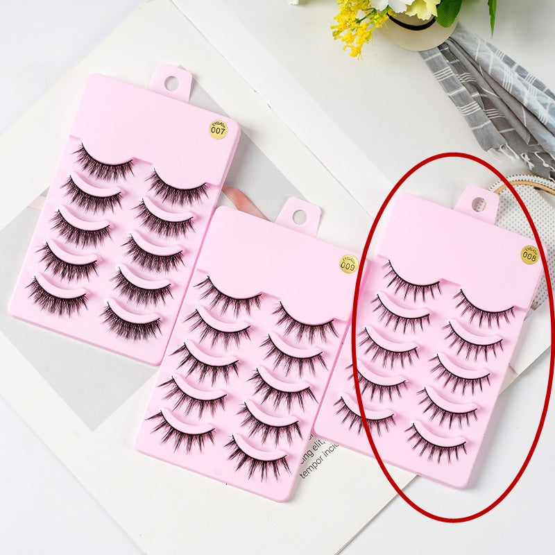 5 Pairs Manga Lashes – Anime Cosplay & Natural Wispy False Eyelashes 5 Pairs of 008 Infinite Avenue