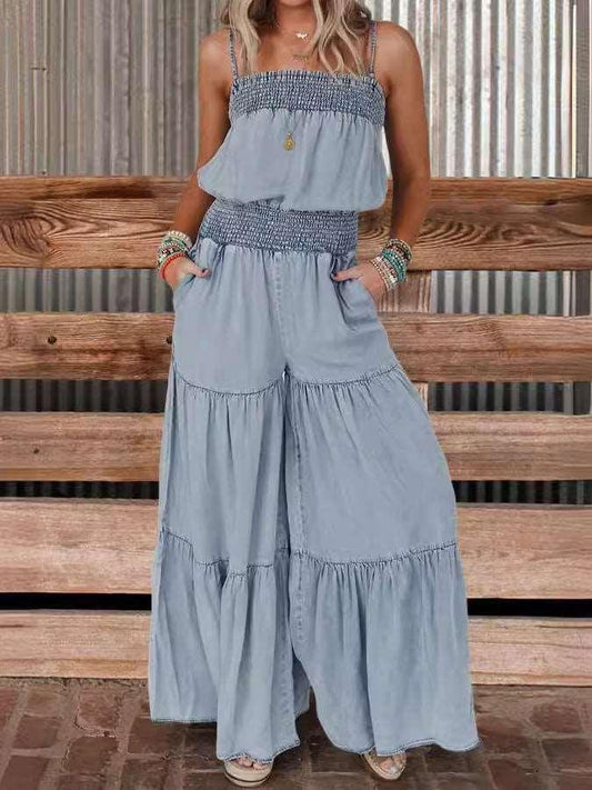 Elegant Hem Splicing Denim Long Skirt - Infinite Avenue