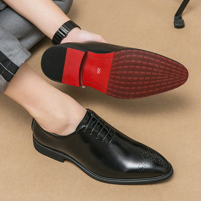 Casual Fashion Simple Lace-up Trendy Business Formal Wear Leather Shoes Infinite Avenue