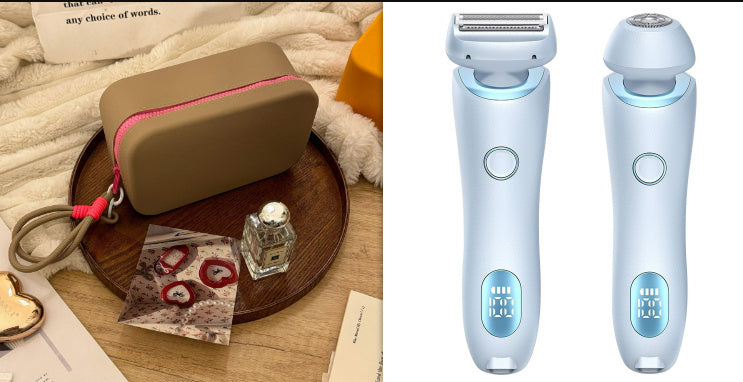 2-in-1 USB Rechargeable Epilator & Trimmer – Women’s Body Shaver Blue andKhaki Rose Red set USB Infinite Avenue