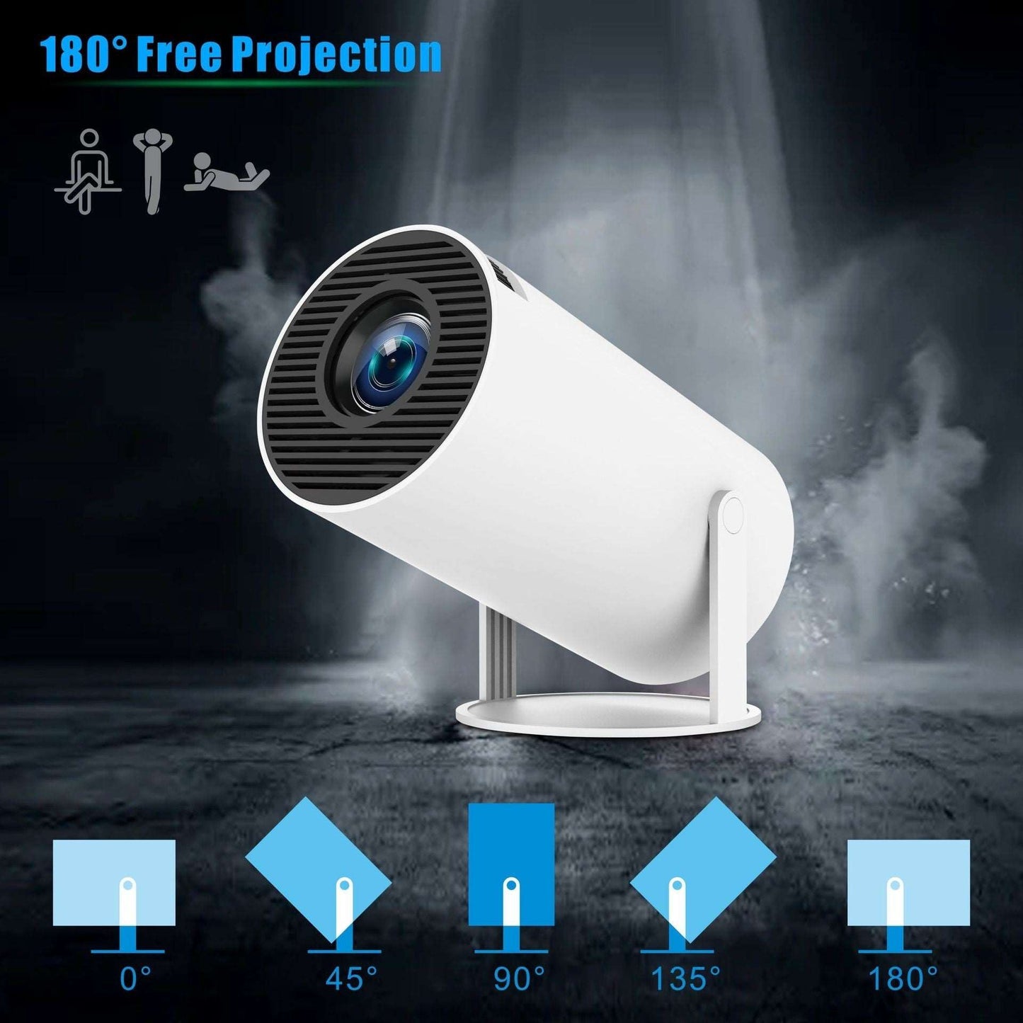 HY300 Pro Projector Home Theater Entertainment Portable Small Projector Infinite Avenue