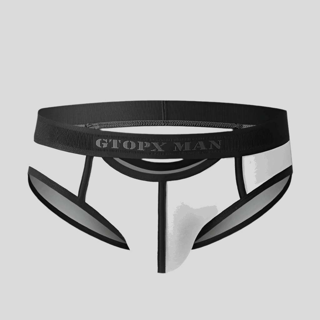 Men's Low Waist Skylight Front And Rear Opening Sexy Briefs - Infinite Avenue