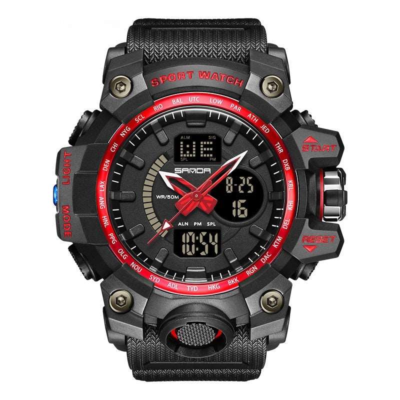 Electronic Youth Student Fashion Trend Cool Men's Watch 3132 Male Black And Red Infinite Avenue