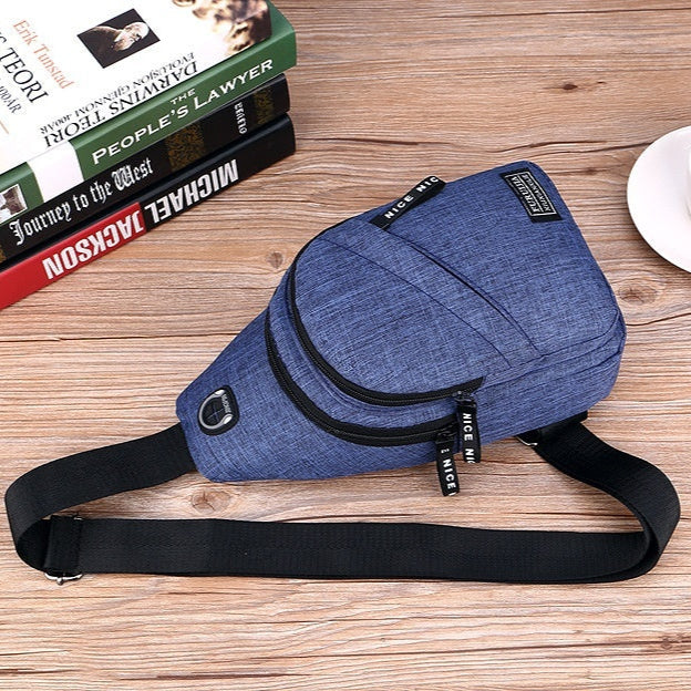 Men's Casual Korean Style Oxford Crossbody Bag Blue Infinite Avenue