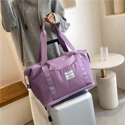 Travel Bag Large Capacity Wet And Dry Isolation Maternity Package Good-looking Handbag Lightweight And Wear-resistant Travel Outside Taro Purple Infinite Avenue