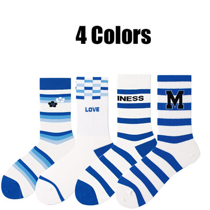 4 Pairs Men's Colorful Socks – Cushioned, Breathable & Non-Slip 4 Pairs Socks Infinite Avenue