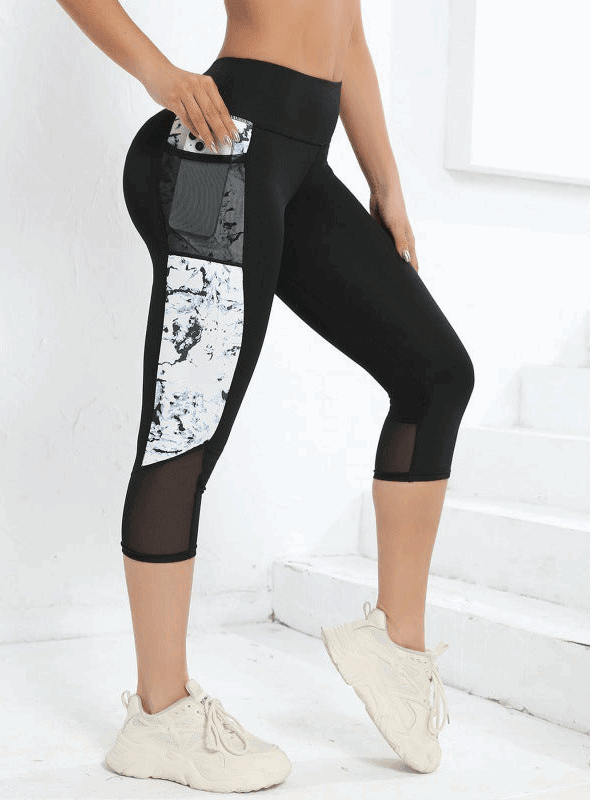 Female Leopard Splicing High Waist Yoga Pants - Infinite Avenue