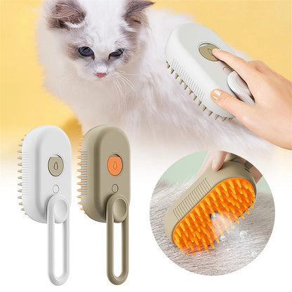 3-in-1 Electric Pet Grooming Brush – Steam, Massage & Hair Removal Set USB Infinite Avenue