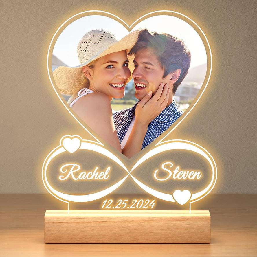 Valentine's Day Night Light Acrylic Color Printing Photo Personalized Ornament 1 Style Infinite Avenue