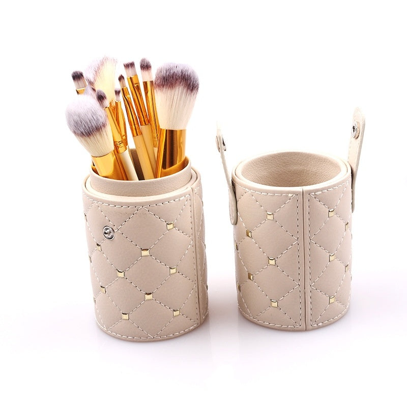 Gold & Purple 12-Piece Makeup Brush Set 12 Piece Brush Set Infinite Avenue