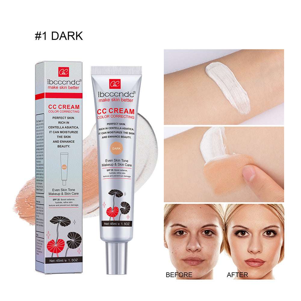 Moisturizing Correcting CC Cream Waterproof Anti-sweat Makeup Before Concealer Lasting Women Makeup Protect Skin Erborian Make 1 Dark 1PCS Infinite Avenue