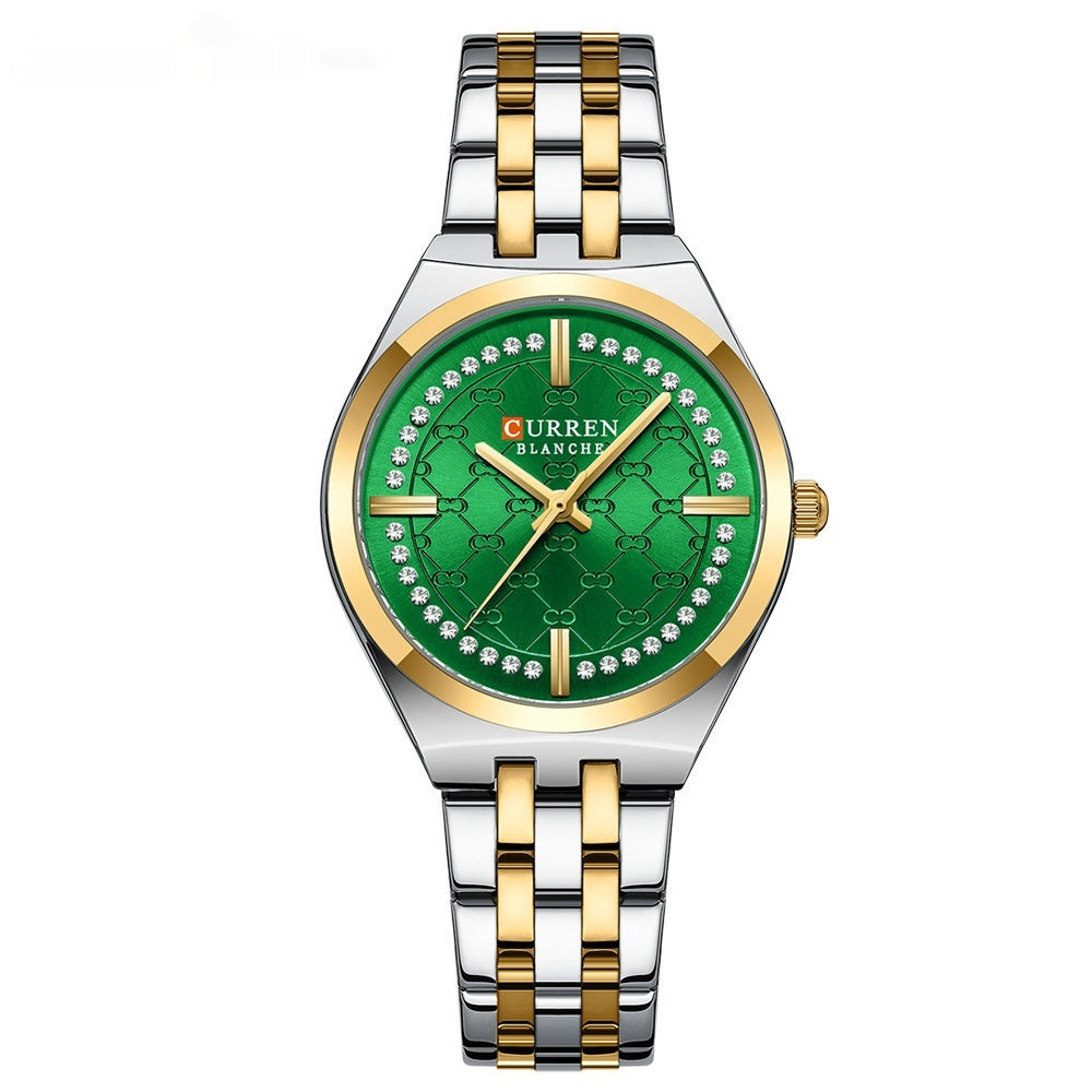 Quartz Hot Waterproof Women's Watch Golden Green Infinite Avenue