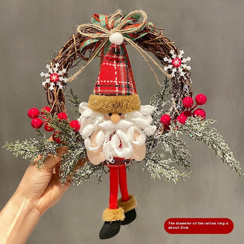 Santa Claus Vine Christmas Ring Garland Infinite Avenue