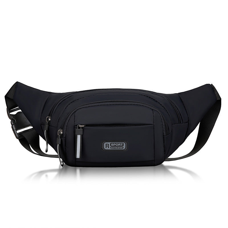 Men's Multifunctional Waist Bag Wear-resistant Waterproof Crossbody Bags Black Infinite Avenue