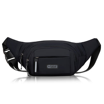 Men's Multifunctional Waist Bag Wear-resistant Waterproof Crossbody Bags Black Infinite Avenue