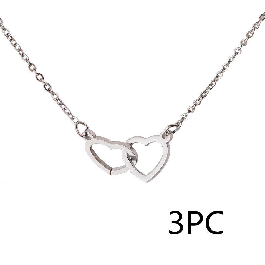 Acrylic Ring Box Valentine's Day Proposal Confession Silver Necklace 3PC Infinite Avenue