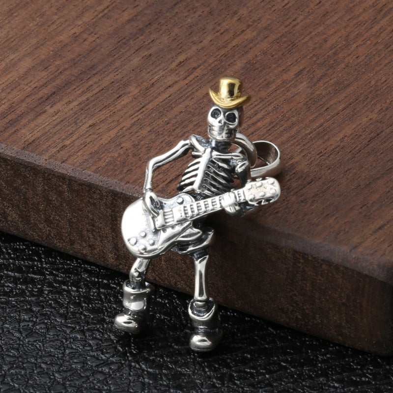 Personality Retro Skull Rock Punk Men And Women Pendant 3 Single Pendants 925 Silver Infinite Avenue