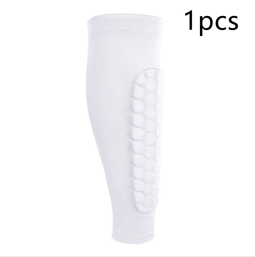 Honeycomb Shank Protection Foot Sock Men's Anti-collision Non-slip White One Pack 1PCS Infinite Avenue