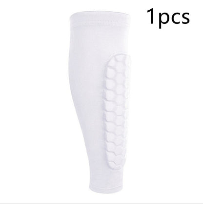 Honeycomb Shank Protection Foot Sock Men's Anti-collision Non-slip White One Pack 1PCS Infinite Avenue