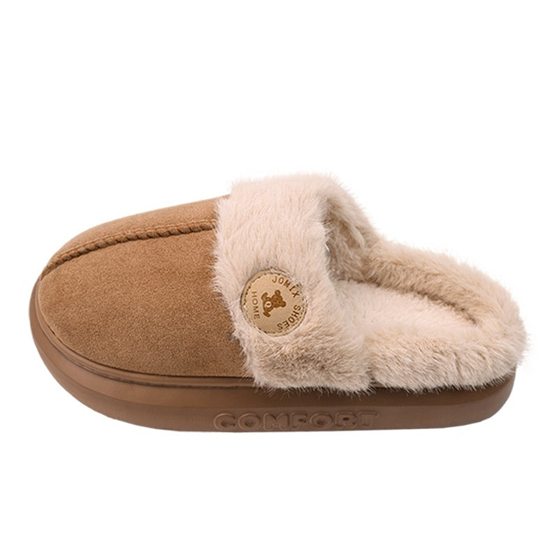 New Plush Slippers For Women Men Winter Warm Home Slipper Indoor Thick-soled Fleece Shoes Infinite Avenue