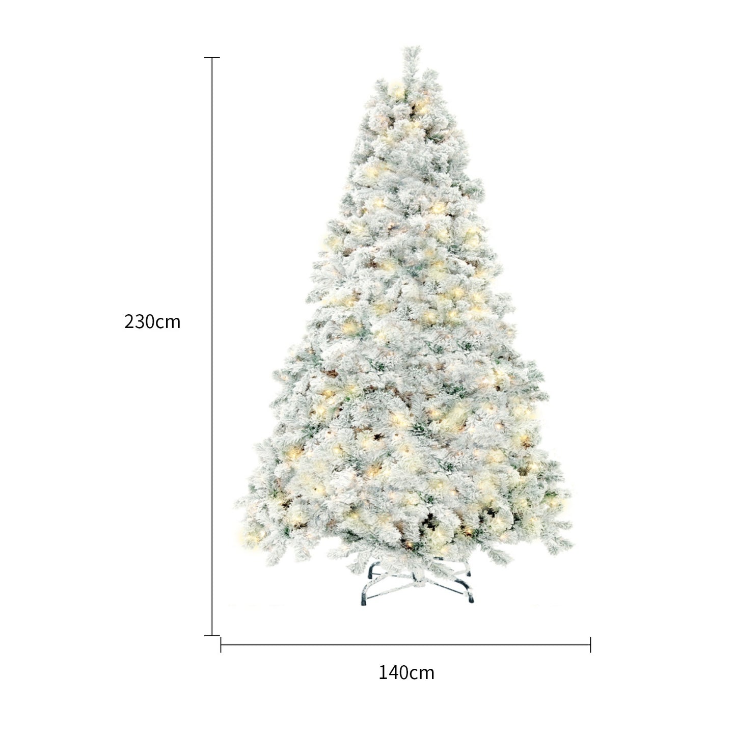 Snow-Covered PVC Cedar Christmas Tree – Holiday Decor JUZSSDS0952 white 230CM Infinite Avenue