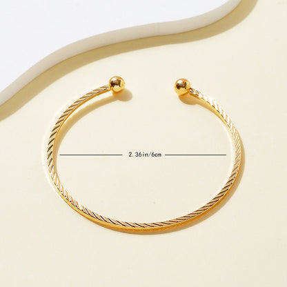 Metal Twist Geometric Knot Winding Hollow Open-end High-grade Light Luxury Personality Fashion Ladies' Bracelet 26Style Bracelet Pure Natural Infinite Avenue