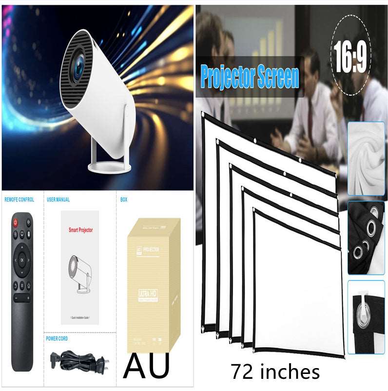 HY300 Pro Projector Home Theater Entertainment Portable Small Projector Set2 AU Infinite Avenue