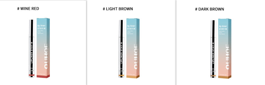 Lip Liner Pen Dark Brown Waterproof Long Lasting Plump Soft Lip Gloss Makeup Cosmetics Threepiece 1PC Infinite Avenue