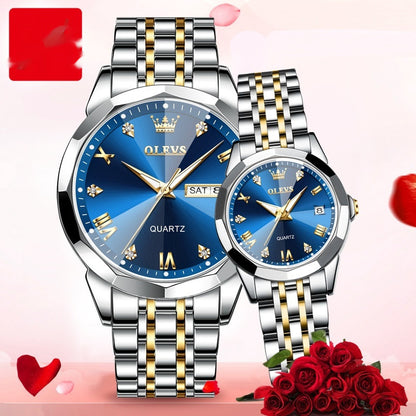 Quartz Watch Valentine's Day Gift Couple Watch Men Couple's Blue Pair Infinite Avenue