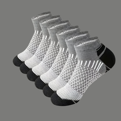 Men's Breathable Running & Basketball Ankle Socks Medium Gray 10Pairs Infinite Avenue