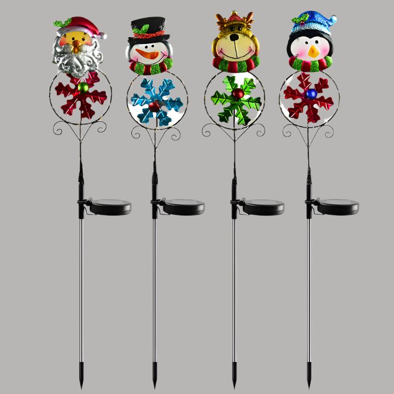 Solar LED Christmas Snowman & Elk Ground Lights Infinite Avenue