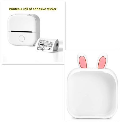 Portable Mini Thermal Label & Photo Printer – Bluetooth Compatible White SetD USB Infinite Avenue