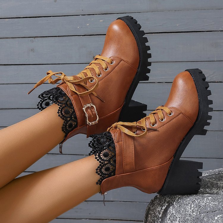 Fall Winter Fashion Korean Style Plus Size Short Boots Women Infinite Avenue