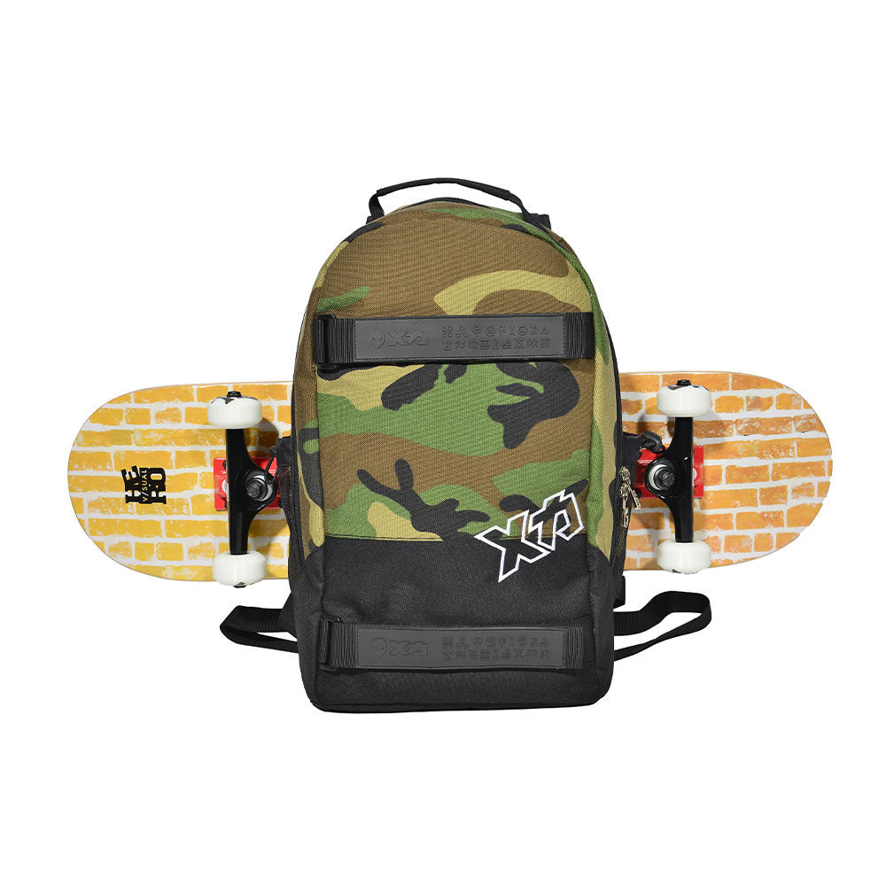 Double-shoulder Skateboard Large-capacity Backpack Multi-functional Double Rocker Land Punching Board Camouflage Infinite Avenue