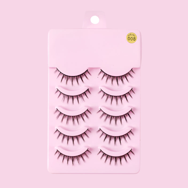 5 Pairs Manga Lashes – Anime Cosplay & Natural Wispy False Eyelashes Infinite Avenue