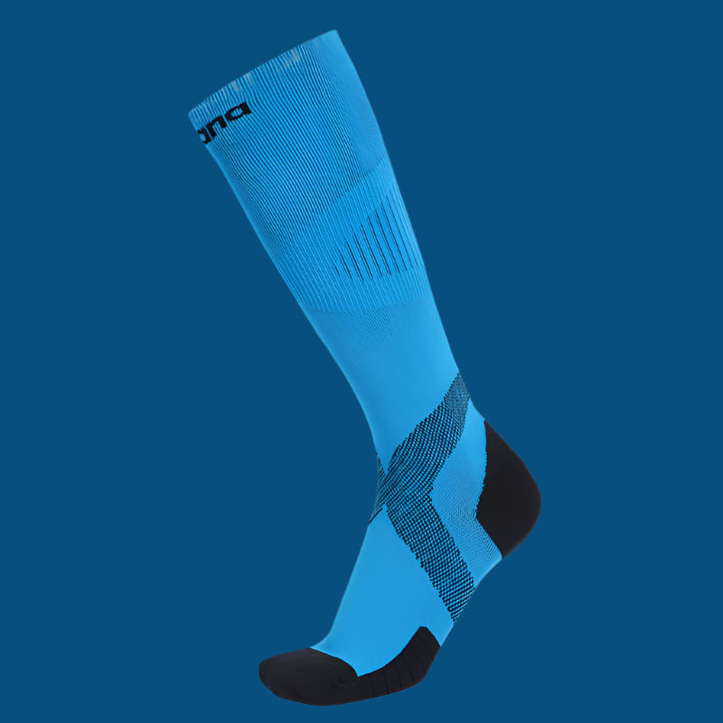 Unisex Long Sports Compression Socks – Outdoor High-Top Terry Lake Blue Infinite Avenue