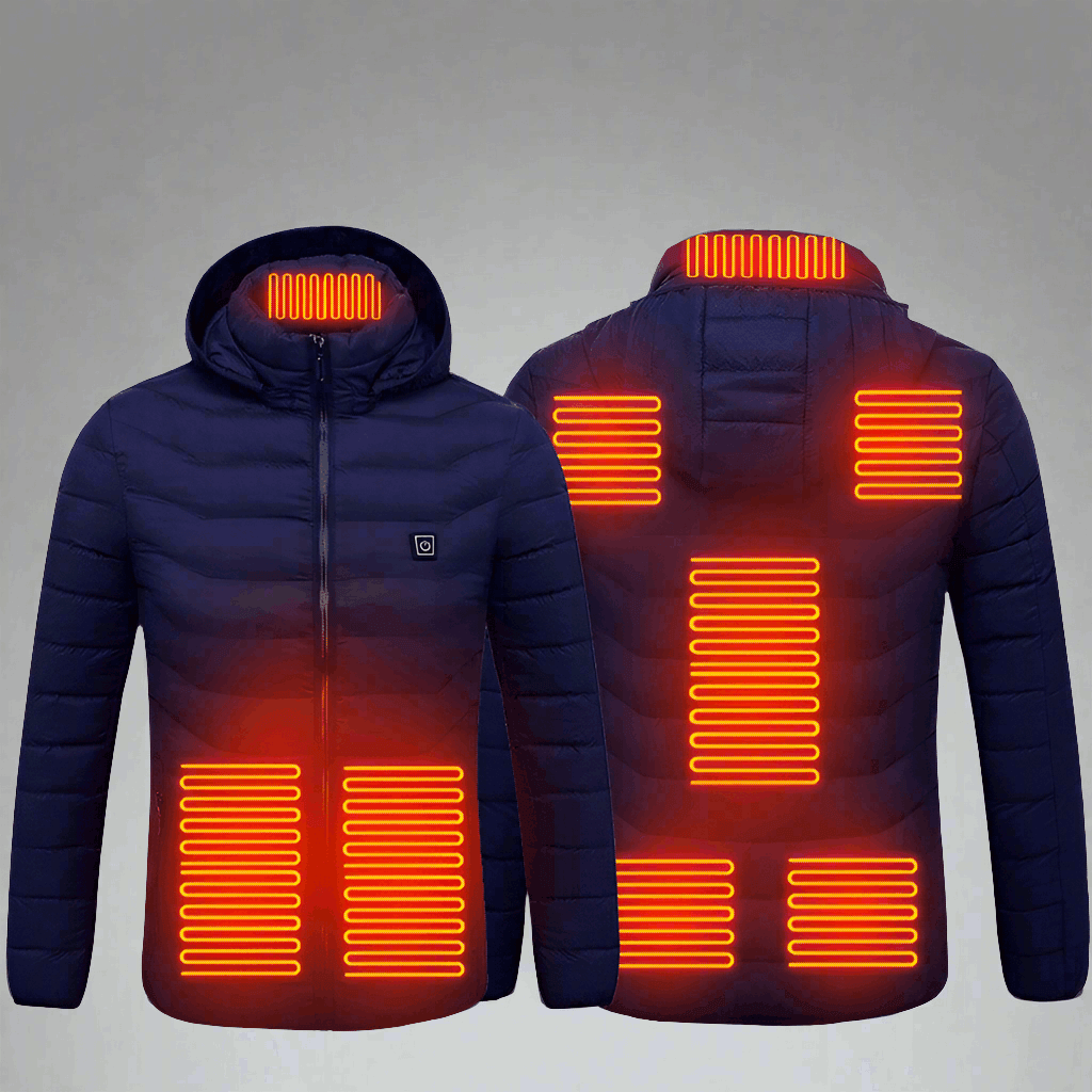 Men’s 8-Zone Heated Hooded Jacket - Infinite Avenue