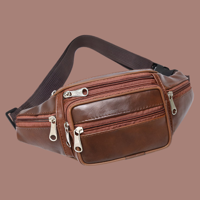 Men's Running Waist Bag – Sports & Phone Holder Brown Large Capacity Infinite Avenue