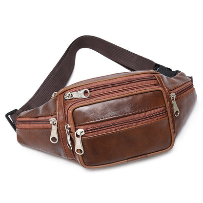 Running Sports Crossbody Men's Cell Phone Belt Bag Brown Large Capacity Infinite Avenue