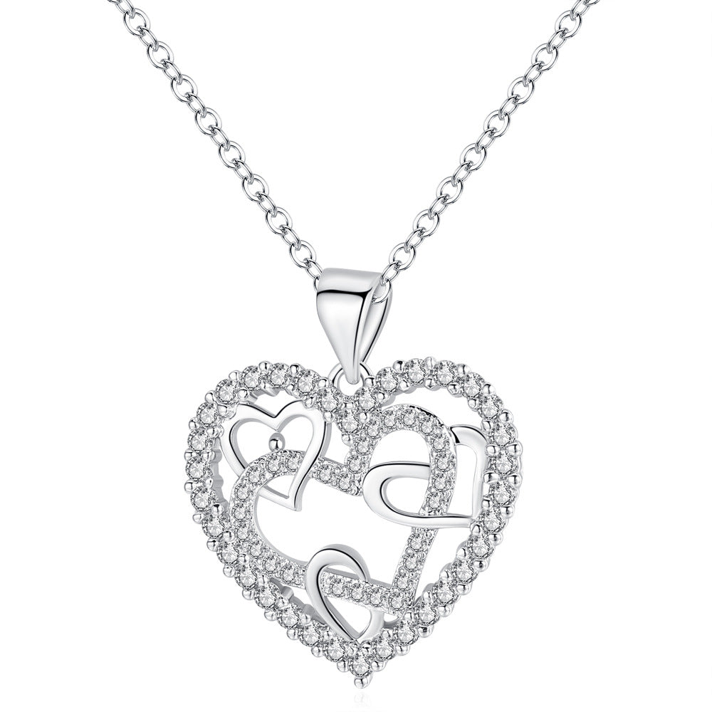 Hollow Heart Necklace For Women Affordable Luxury Fashion White Infinite Avenue