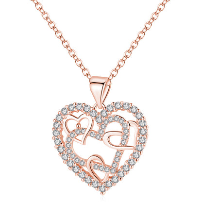 Hollow Heart Necklace For Women Affordable Luxury Fashion Rose Gold Infinite Avenue