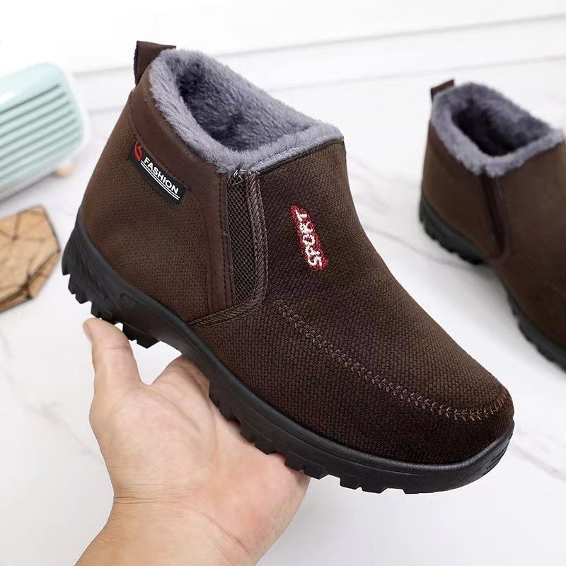 Men's Shoes Thermal Non-slip Cotton-padded Shoes Casual Slip-on Old Beijing Cloth Shoes 660 Camel Infinite Avenue