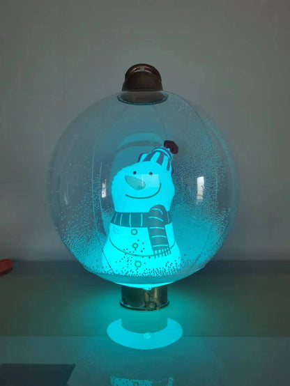 Inflatable Christmas Hanging Ball Ornaments Snowman Style With Light 60cm Infinite Avenue