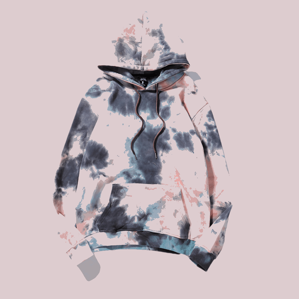 Dark Tie-Dye Gradient Hong Kong Style Hoodie - Infinite Avenue