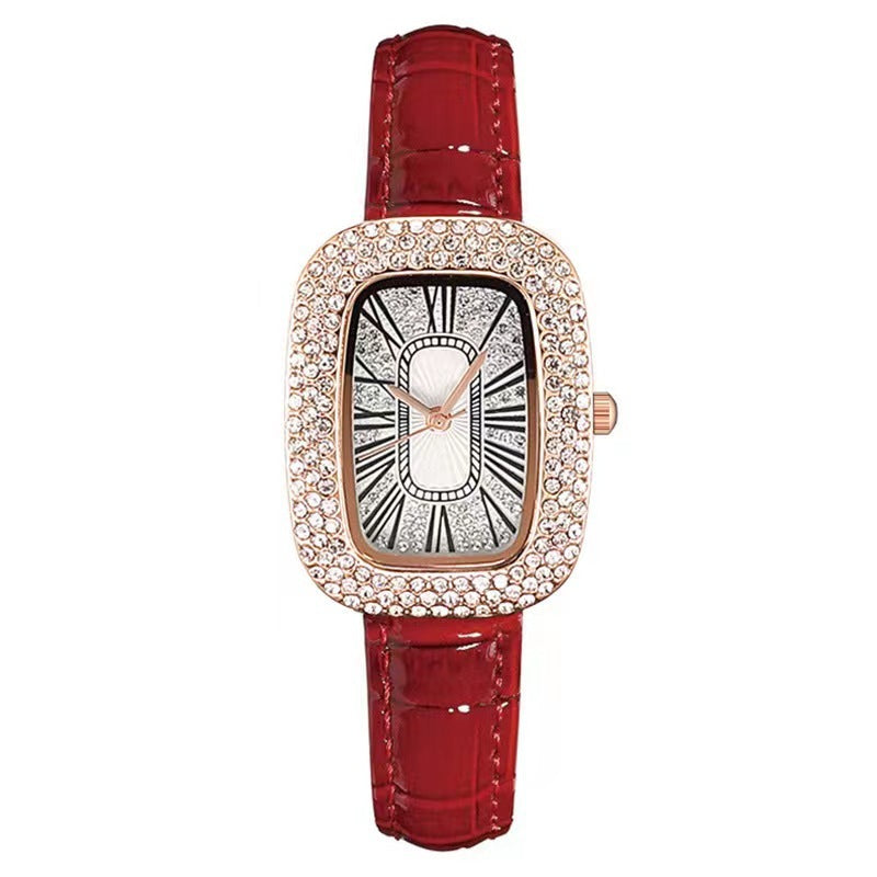 Versatile Women's Casual Quartz Wrist Watch Red Infinite Avenue